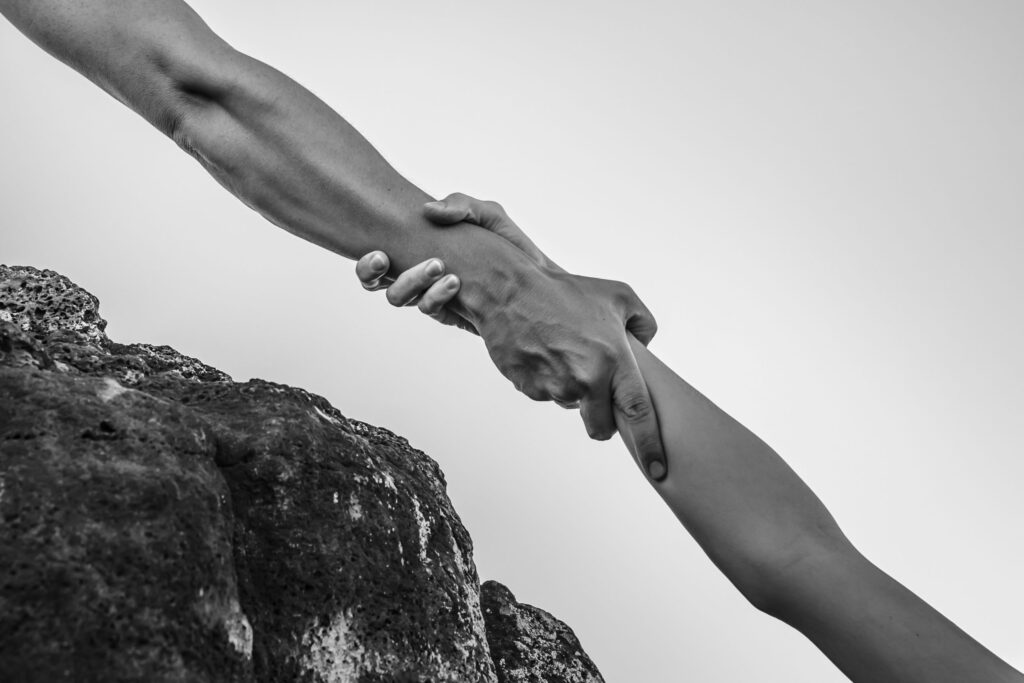 Reaching out to support a teammate